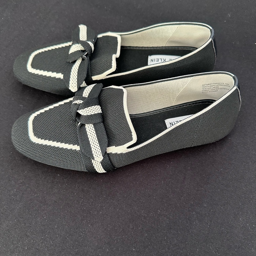 Anne Klein Black and White Loafers - Picture 2 of 5